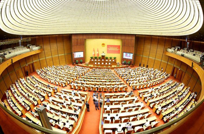 Toàn cảnh Hội nghị toàn quốc quán triệt, triển khai thực hiện Nghị quyết Trung ương ba, khóa XIV tại điểm cầu trung tâm - Hội trường Diên Hồng, Nhà Quốc hội (Hà Nội). Ảnh: Phương Hoa/TTXVN