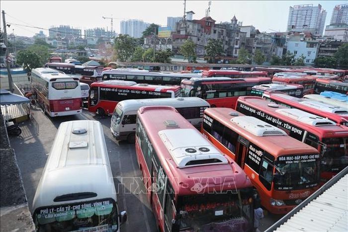 Bến xe Giáp Bát Hà Nội. Ảnh minh họa: TTXVN
