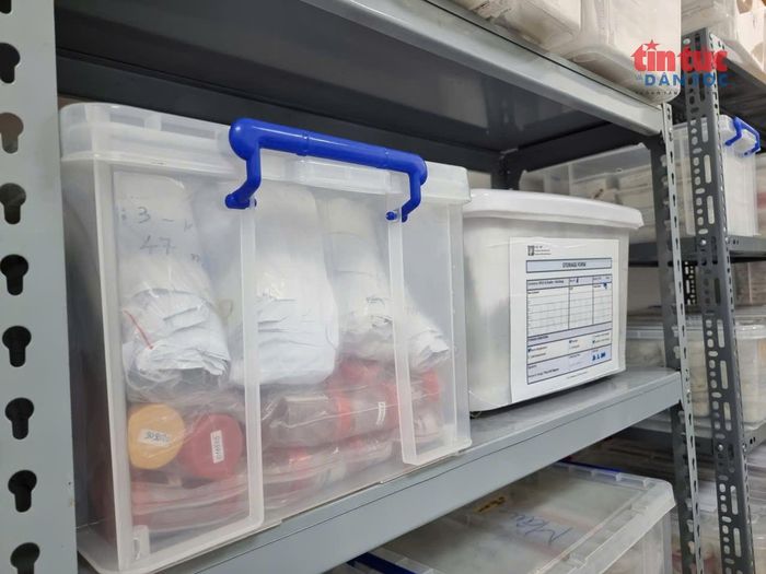 Nơi lưu mẫu hài cốt liệt sĩ tại Trung tâm Giám định ADN. Ảnh: XC