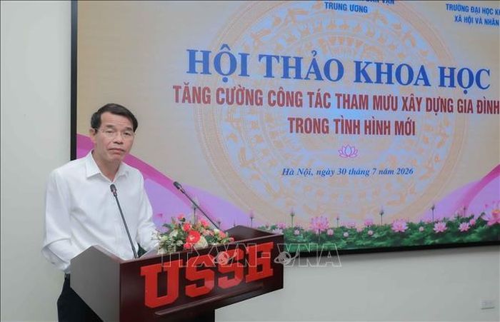 Ông Vũ Thanh Mai, Phó Trưởng Ban Tuyên giáo và Dân vận Trung ương phát biểu chỉ đạo hội thảo. Ảnh: Phan Phương/TTXVN