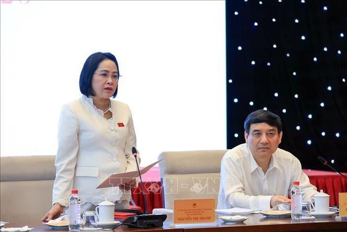 Phó Chủ tịch Quốc hội Nguyễn Thị Thanh phát biểu. Ảnh: Tuấn Anh/TTXVN