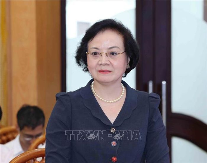 Đồng chí Phạm Thị Thanh Trà, Bí thư Trung ương Đảng, Phó Thủ tướng Chính phủ phát biểu tại buổi làm việc. Ảnh: Phương Hoa/TTXVN