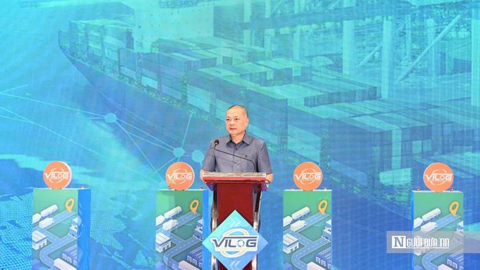 Ông Nguyễn Anh Sơn, Cục trưởng Cục Xuất nhập khẩu, Bộ Công Thương, phát biểu tại Lễ khai mạc VILOG 2026.