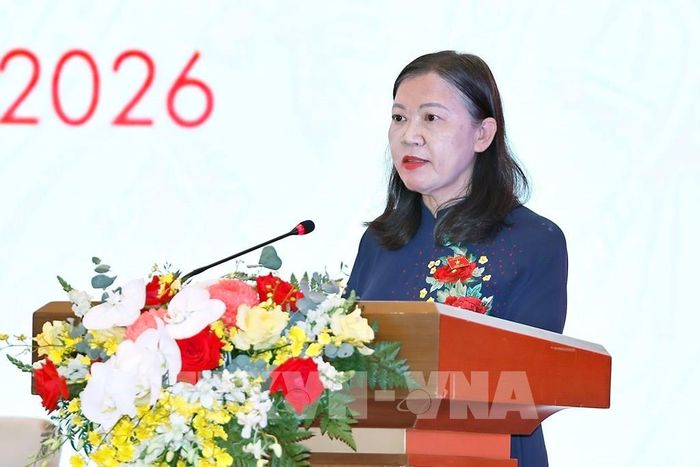 Chủ nhiệm Ủy ban Dân nguyện và Giám sát của Quốc hội Lê Thị Nga phát biểu. Ảnh: Doãn Tấn - TTXVN