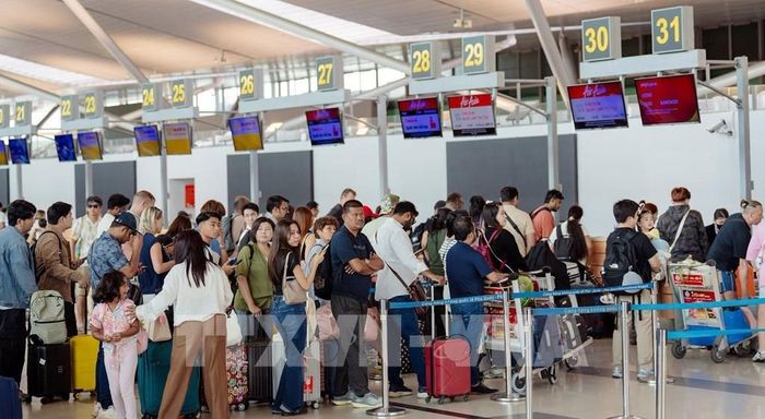 Cảng hàng không quốc tế Phú Quốc đón khách trong những tháng đầu năm 2026. Ảnh: TTXVN phát