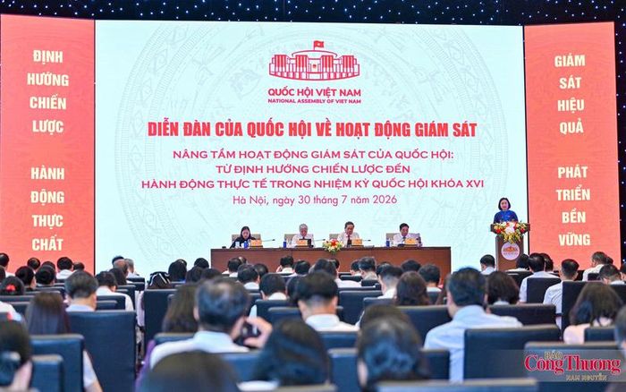 Toàn cảnh Diễn đàn của Quốc hội về hoạt động giám sát năm 2026 diễn ra sáng 30/7.
