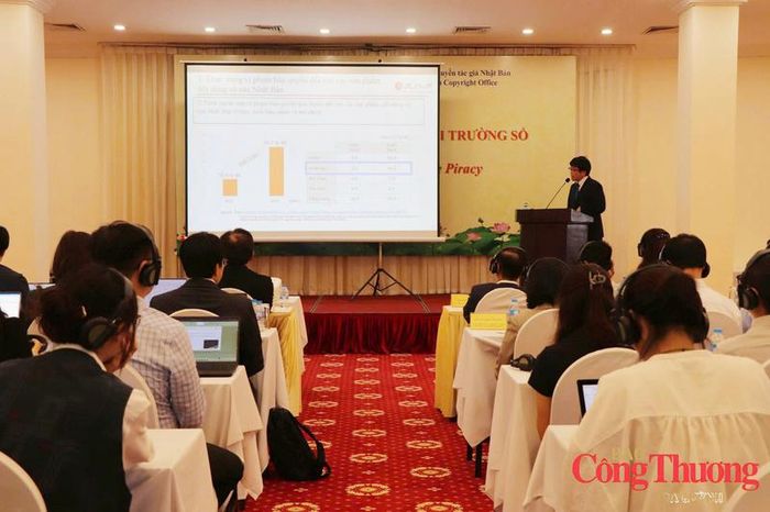Ông Kobayashi Katsuyoshi - Cục Bản quyền tác giả Nhật Bản chia sẻ nội dung về "Nỗ lực của Nhật Bản trong đấu tranh chống xâm phạm quyền tác giả".