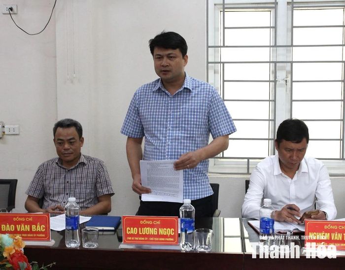 Chủ tịch UBND phường Cao Lương Ngọc phát biểu tại buổi giám sát.