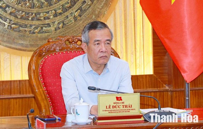 Bí thư Tỉnh ủy Lê Đức Thái chủ trì hội nghị.