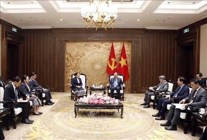 Toàn cảnh buổi tiếp. Ảnh: TTXVN