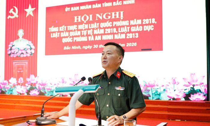  Đại tá Đỗ Văn Toán phát biểu chỉ đạo tại hội nghị. 