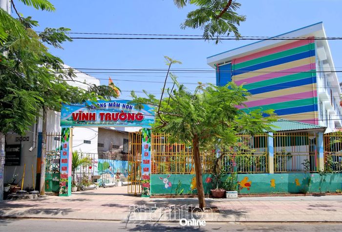 Trường Mầm non Vĩnh Trường đã được sửa chữa khang trang.