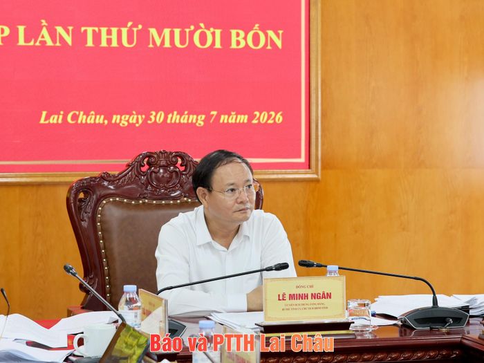 Đồng chí Lê Minh Ngân - Bí thư Tỉnh ủy, Chủ tịch HĐND tỉnh phát biểu kết luận phiên họp. 
