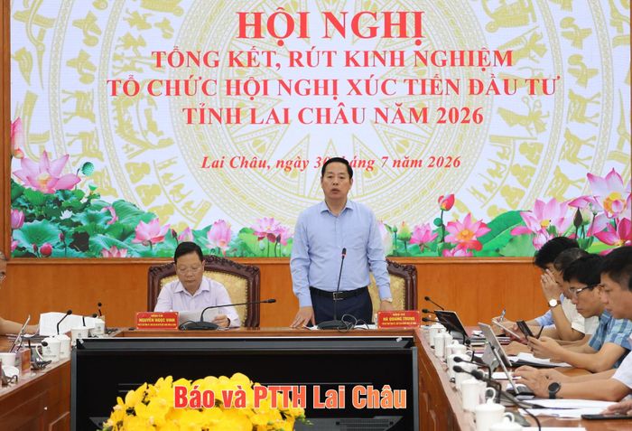 Đồng chí Hà Quang Trung - Phó Bí thư Tỉnh ủy, Chủ tịch UBND tỉnh phát biểu kết luận hội nghị.