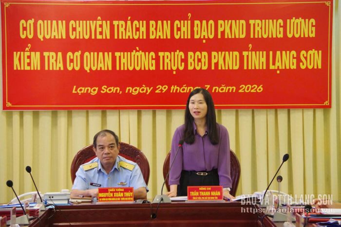 Đồng chí Trần Thanh Nhàn, Phó Chủ tịch UBND tỉnh phát biểu tại hội nghị