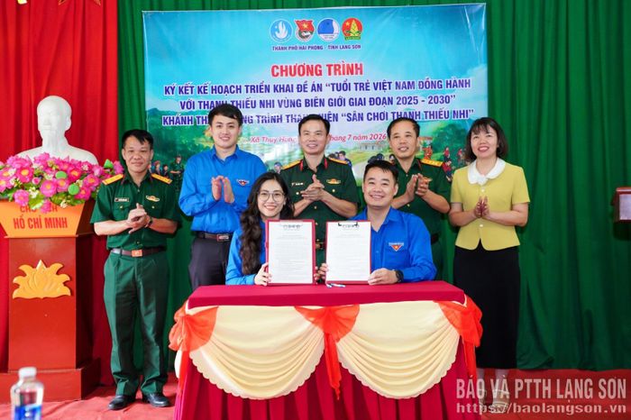Ban Thường vụ Thành đoàn Hải Phòng và Ban Thường vụ Tỉnh đoàn Lạng Sơn ký kết biên bản ghi nhớ phối hợp triển khai Đề án giai đoạn 2025 – 2030