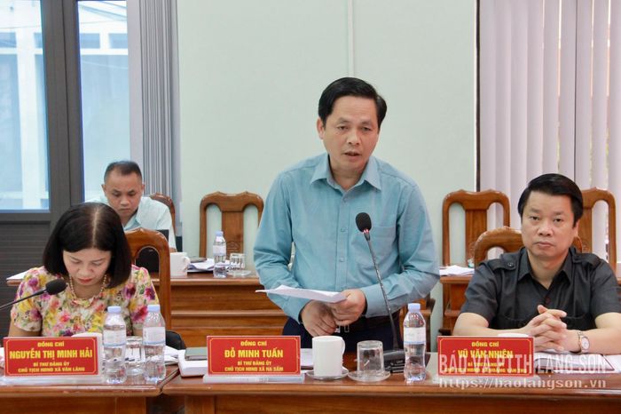 Lãnh đạo Đảng ủy, HĐND xã Na Sầm báo cáo kết quả thực hiện nhiệm vụ 6 tháng đầu năm 2026