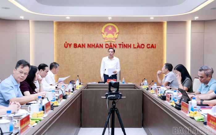 Đồng chí Hoàng Giang - Phó Bí thư Thường trực Tỉnh ủy, Chủ tịch HĐND tỉnh, Trưởng đoàn giám sát phát biểu kết luận hội nghị.
