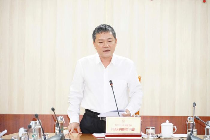 Đồng chí Phan Phong Phú, Phó Chủ tịch UBND tỉnh phát biểu kết luận tại cuộc họp - Ảnh: Đ.A