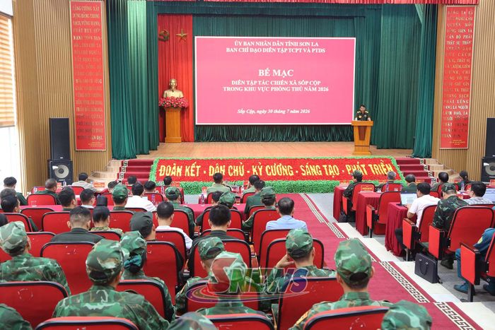 Diễn tập tác chiến xã Sốp Cộp trong khu vực phòng thủ năm 2026.