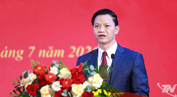 Đồng chí Vương Quốc Tuấn phát biểu tại Lễ kỷ niệm.