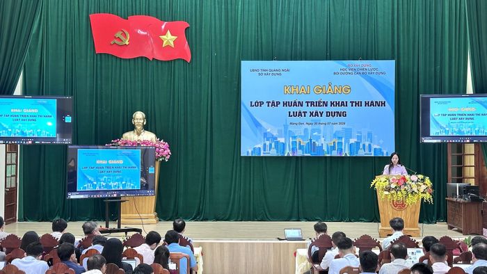 Hoạt động do Sở Xây dựng Quảng Ngãi phối hợp với Học viện Chiến lược, bồi dưỡng cán bộ xây dựng (Bộ Xây dựng) tổ chức. 