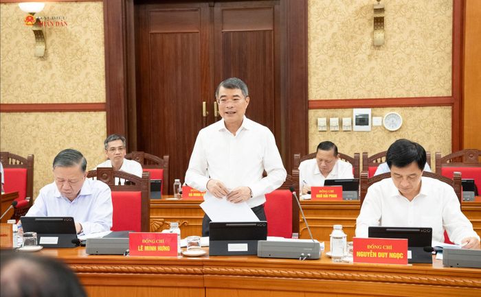 Thủ tướng Chính phủ Lê Minh Hưng phát biểu
