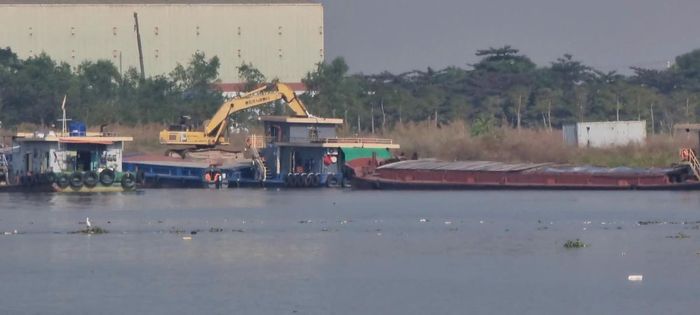 Hiện trường bãi tập kết vật liệu công ty Toàn Mỹ sau khi bị phá dỡ, chụp năm 2023. Ảnh: VT