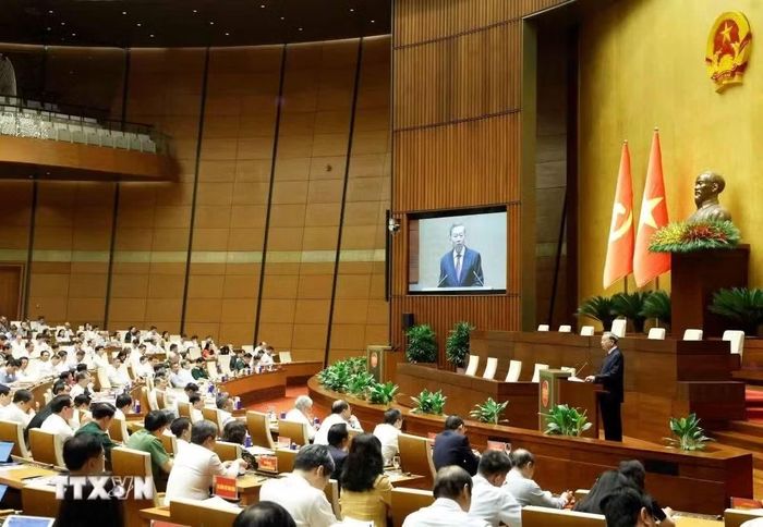  Tổng Bí thư, Chủ tịch nước Tô Lâm phát biểu chỉ đạo Hội nghị quán triệt Nghị quyết của Bộ Chính trị về đường lối đối ngoại Đại hội XIV của Đảng. Ảnh: Thống Nhất/TTXVN 