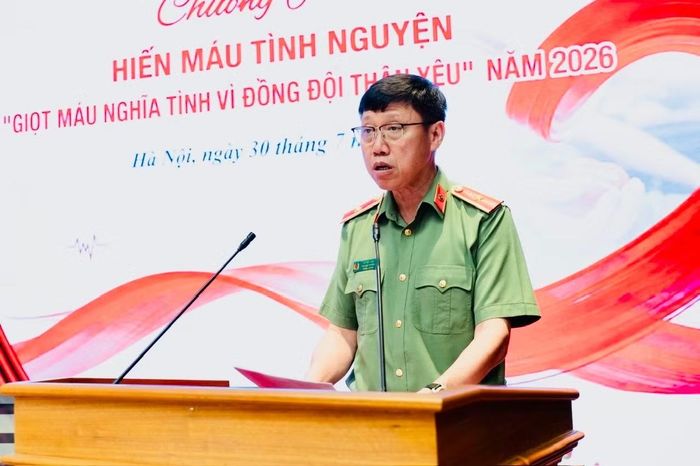 Thiếu tướng Vũ Việt Anh, Phó Cục trưởng Cục Kỹ thuật nghiệp vụ phát biểu tại chương trình.