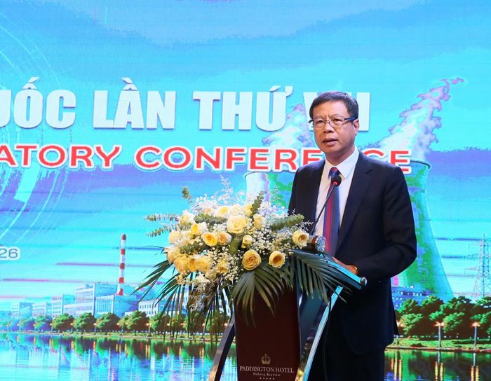 Thứ trưởng Bộ Khoa học và Công nghệ Lê Xuân Định phát biểu tại hội nghị.