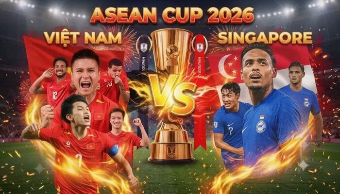 Tuyển Việt Nam và tuyển Singapore sẽ gặp nhau trong trận đấu thuộc bảng A ASEAN Cup 2026. Ảnh minh họa.