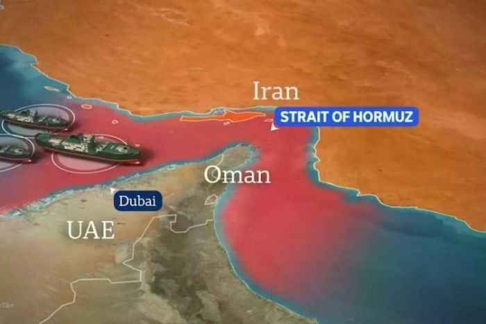 Lực lượng Vệ binh Cách mạng Hồi giáo Iran (IRGC) ngày 30/7 tiếp tục tuyên bố đóng cửa eo biển Hormuz. Ảnh: ABC News
