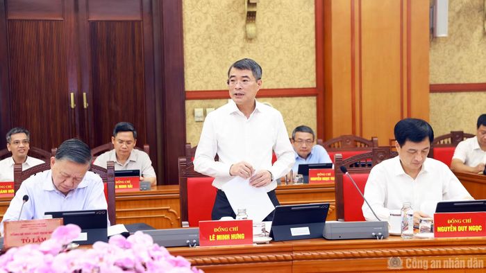 Thủ tướng Chính phủ Lê Minh Hưng phát biểu nhận nhiệm vụ.