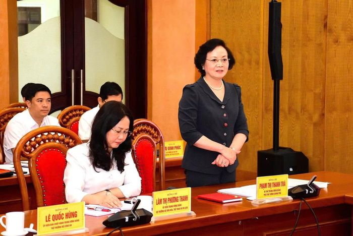 Phó Thủ tướng Chính phủ Phạm Thị Thanh Trà phát biểu tại buổi làm việc.