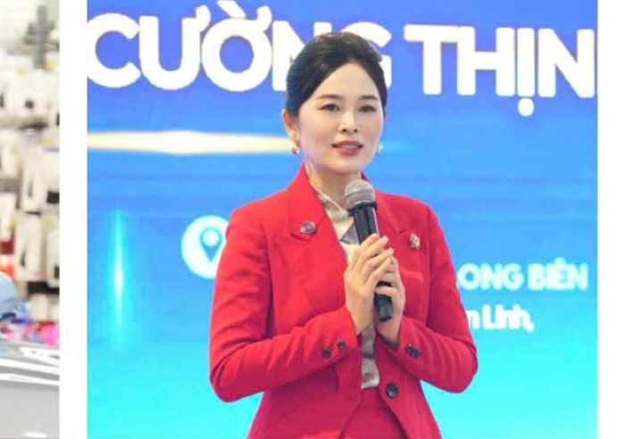 Th.S Doanh nhân Lê Dung - Chủ tịch Liên minh Doanh nhân 8X phát biểu khai mạc chương trình.