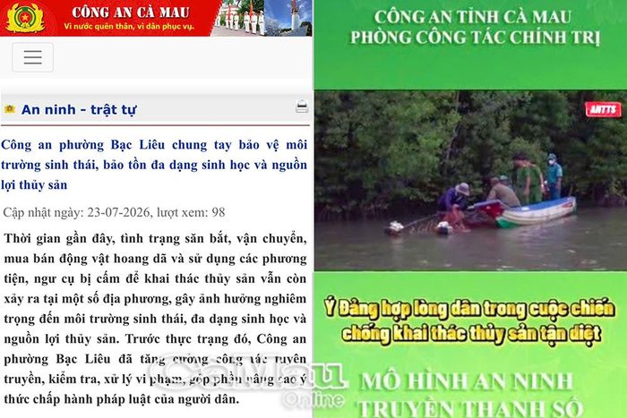 Công an tỉnh Cà Mau đẩy mạnh tuyên truyền phòng, chống khai thác thủy sản mang tính hủy diệt trên các nền tảng số.