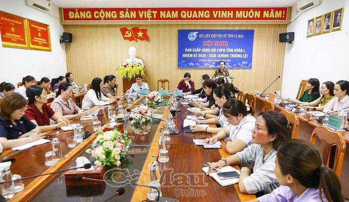 Đại biểu tham dự Hội nghị Ban Chấp hành Hội LHPN tỉnh Cà Mau khóa I, nhiệm kỳ 2025-2030.