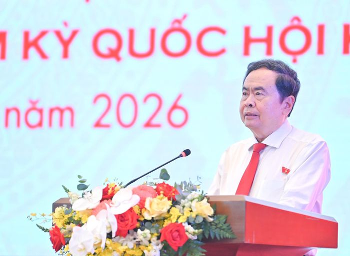 Chủ tịch Quốc hội Trần Thanh Mẫn phát biểu khai mạc Diễn đàn. Ảnh: NHƯ Ý