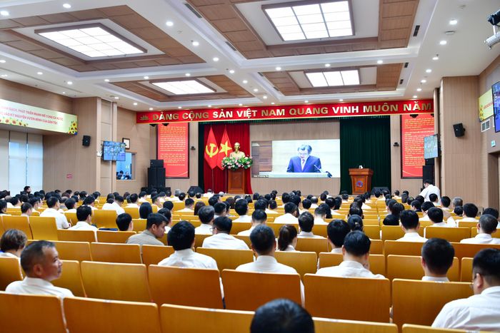 Các đại biểu dự Hội nghị tại điểm cầu Trụ sở Kiểm toán nhà nước. Ảnh: M. Thúy
