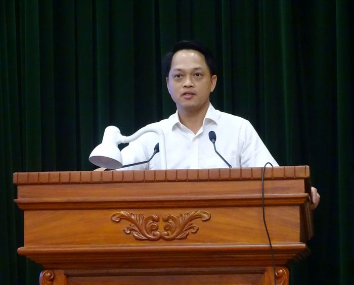 Ông Nguyễn Bá Sơn - Phó Trưởng Ban Quản lý đường sắt đô thị Hà Nội phát biểu. Ảnh: T.THIỆN
