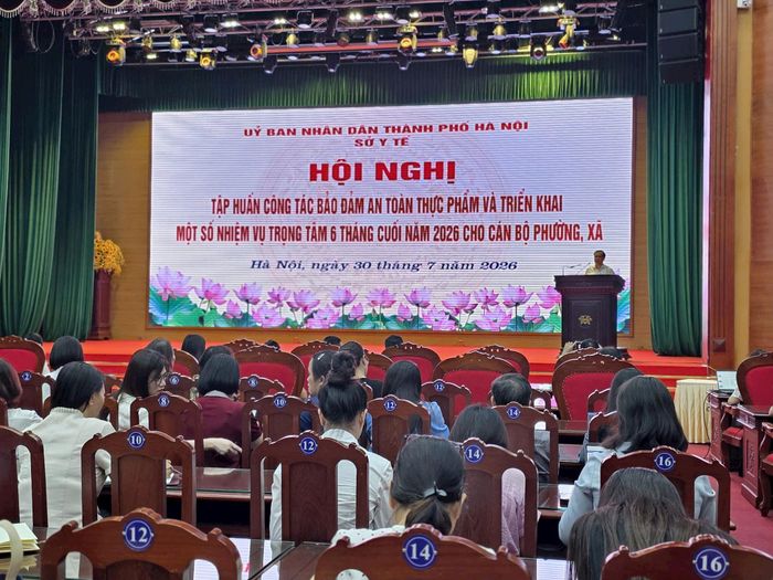 Hà Nội tổ chức tập huấn, cập nhật kiến thức về an toàn thực phẩm cho cán bộ phụ trách công tác ATTP trước năm học mới. Ảnh: Mai Khôi.