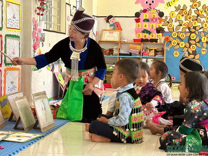 Một điểm trường mầm non tại xã miền núi Nghệ An.