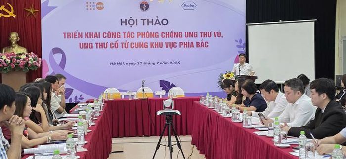 Toàn cảnh Hội thảo triển khai công tác phòng chống ung thư vú và ung thư cổ tử cung khu vực phía Bắc.
