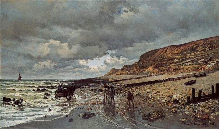  Bức tranh Mũi Hève lúc triều hạ được họa sĩ Claude Monet vẽ năm 1865. Ảnh: wikiart. 