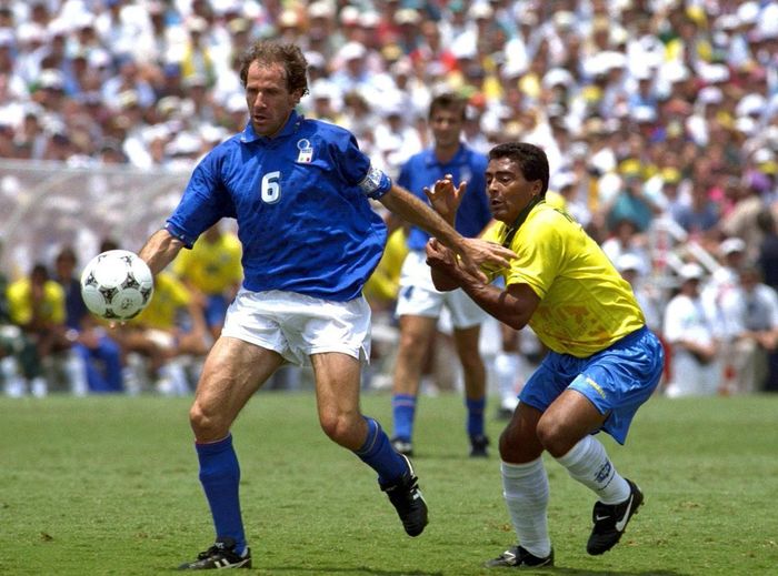  Trận chung kết World Cup 1994 cho thấy rõ bản lĩnh và tinh thần trách nhiệm của Baresi trong vai trò thủ lĩnh. 