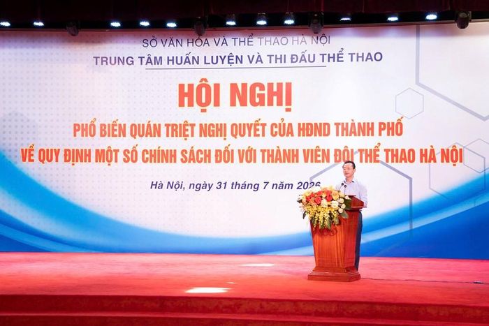 Phó Giám đốc Sở VHTT Hà Nội Phạm Xuân Tài phát biểu chỉ đạo tại Hội nghị