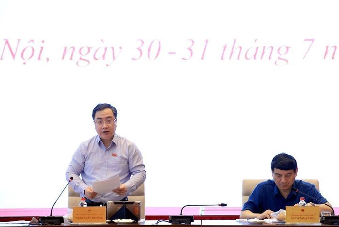 Phó Chủ nhiệm Ủy ban Văn hóa và Xã hội của Quốc hội Đặng Xuân Phương phát biểu. Ảnh: Tuấn Anh - TTXVN