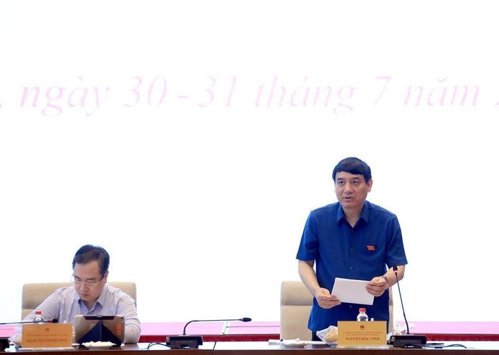 Chủ nhiệm Ủy ban Văn hóa và Xã hội của Quốc hội Nguyễn Đắc Vinh phát biểu. Ảnh: Tuấn Anh - TTXVN