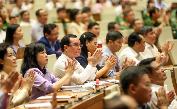 Các đại biểu dự Hội nghị tại điểm cầu trung tâm - Hội trường Diên Hồng, Nhà Quốc hội - Ảnh: VGP/Nhật Bắc